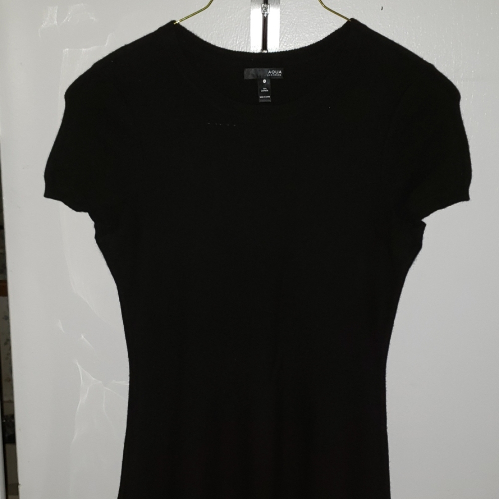 Aqua Cashmere Sweater Dress